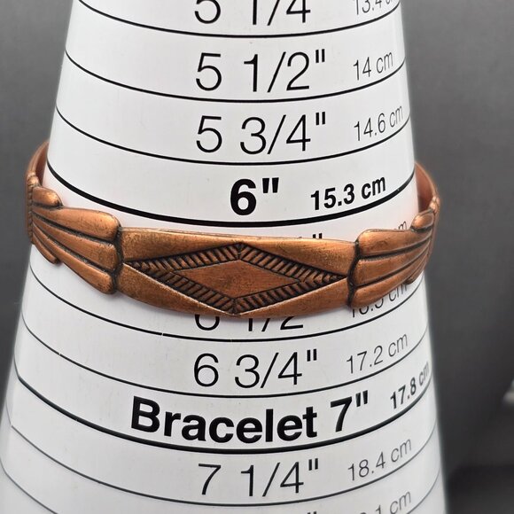 VTG Southwestern Copper & Turquoise Jewelry Equestrian Western Signed Lot of 7 - Picture 10 of 11